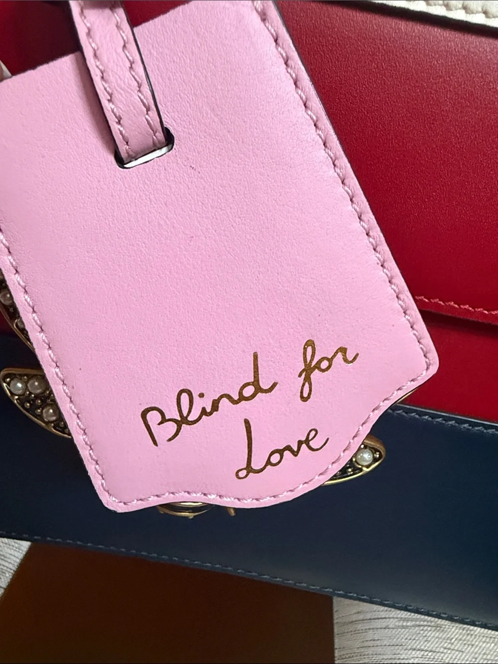 Gucci Tricolor Leather Satchel in Pink, Red, White & Blue